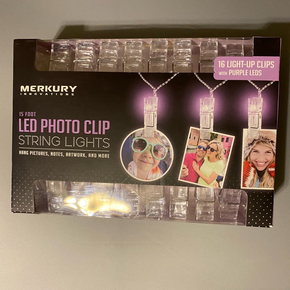 Mercury 15ft LED photo clip string lights